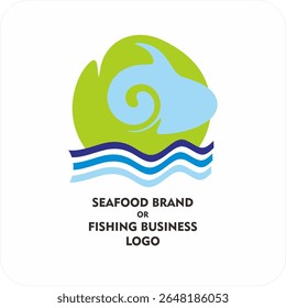 Minimalist Fish Logo Design – Simple Line Art for Seafood Brand or Fishing Business