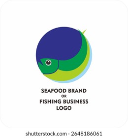 Minimalist Fish Logo Design – Simple Line Art for Seafood Brand or Fishing Business