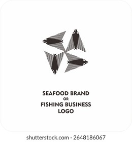 Minimalistisches Fisch-Logo-Design - Einfache Linienkunst für Meeresfrüchte Marke oder Fischgeschäft