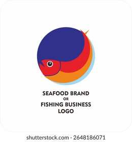 Minimalist Fish Logo Design – Simple Line Art for Seafood Brand or Fishing Business