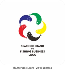 Minimalist Fish Logo Design – Simple Line Art for Seafood Brand or Fishing Business