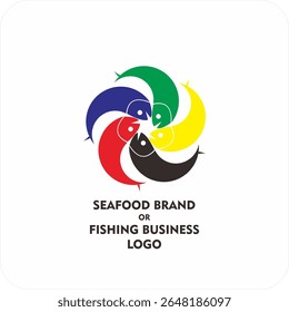 Minimalist Fish Logo Design – Simple Line Art for Seafood Brand or Fishing Business