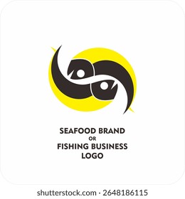 Diseño minimalista del logotipo del pescado: arte de línea simple para la marca de mariscos o el negocio de la pesca