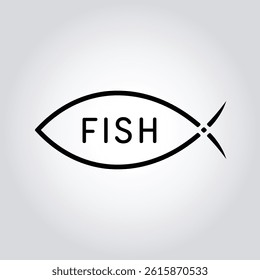 Minimalist Fish Logo Vector in Black – Elegant Marine Line Art Emblem for Eco-Friendly Businesses, Fishing Brands and Organic Products