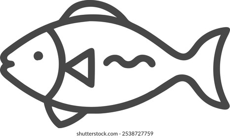 Vector minimalista de iconos de contorno de pescado perfecto para menús de mariscos, empaques y diseños de temática marina. Añade un toque elegante y moderno a los proyectos de marca culinaria y de restaurantes.