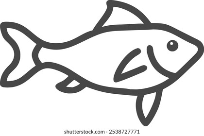 Vector minimalista de iconos de contorno de pescado perfecto para menús de mariscos, empaques y diseños de temática marina. Añade un toque elegante y moderno a los proyectos de marca culinaria y de restaurantes.