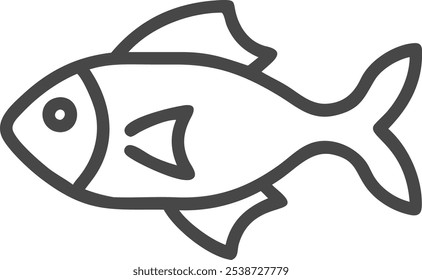 Vector minimalista de iconos de contorno de pescado perfecto para menús de mariscos, empaques y diseños de temática marina. Añade un toque elegante y moderno a los proyectos de marca culinaria y de restaurantes.