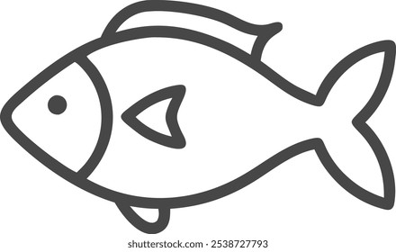 Vector minimalista de iconos de contorno de pescado perfecto para menús de mariscos, empaques y diseños de temática marina. Añade un toque elegante y moderno a los proyectos de marca culinaria y de restaurantes.