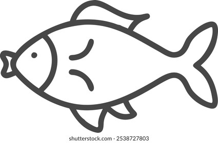 Vector minimalista de iconos de contorno de pescado perfecto para menús de mariscos, empaques y diseños de temática marina. Añade un toque elegante y moderno a los proyectos de marca culinaria y de restaurantes.