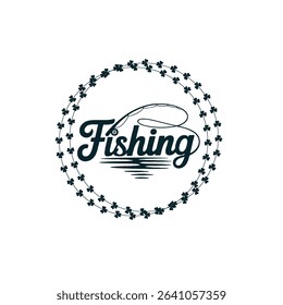 Minimalist Fishing Logo with Rod and Curved Line in Script Font
Black and White Fishing Typography Design with Rod and Silhouette
Fishing Logo with Rod as Letter and Curved Line Typography
