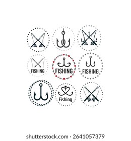Minimalist Fishing Logo with Rod and Curved Line in Script Font
Black and White Fishing Typography Design with Rod and Silhouette
Fishing Logo with Rod as Letter and Curved Line Typography

