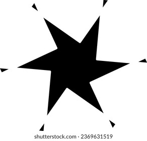 Minimalist five pointed star silhouette
