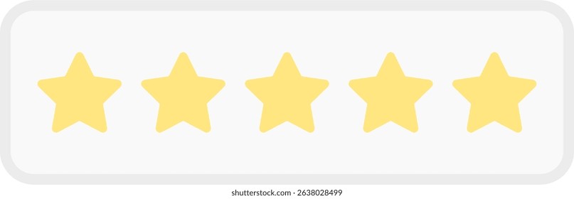 Minimalist Five Star Rating Icon
