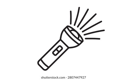 Minimalist Flashlight Tool UI Symbol for Web Design