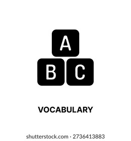Minimalist Flat ABC Blocks Education Toy Icon Design Element Illustration