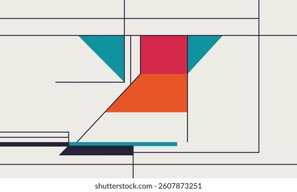 minimalist flat abstract design modern vector graphic illustration