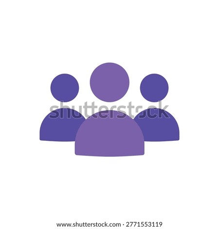 Minimalist Flat Abstract Group of People Icon Symbol Representation