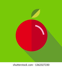 Minimalist flat apple icon. Vector 10