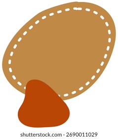 Minimalistische flache Herbstfleckenform mit Orange und Braun
