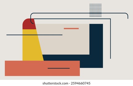 minimalist flat banner design modern vector graphic illustration