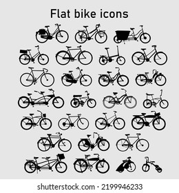 Minimalist flat bike icons with eps 10