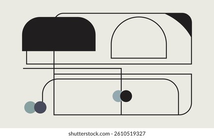 minimalist flat block design modern vector graphic illustration