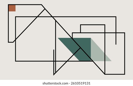 minimalist flat blue design modern vector graphic illustration