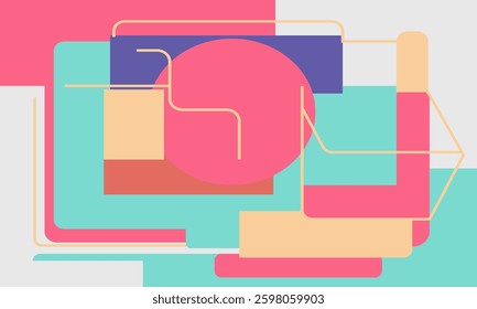 minimalist flat border design modern vector graphic illustration