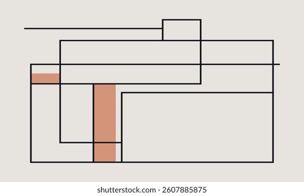 minimalist flat border design modern vector graphic illustration