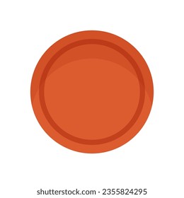 Minimalist flat bronze third place medal