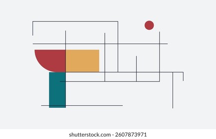 minimalist flat classic design modern vector graphic illustration