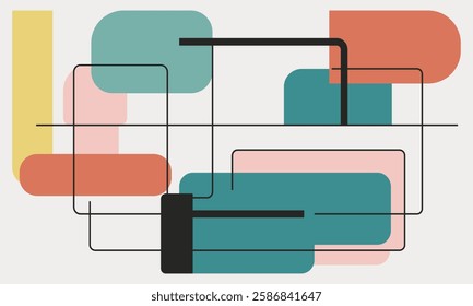 minimalist flat contrast design modern vector graphic illustration