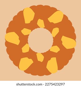 Minimalist Flat Cookies shape vector illustration