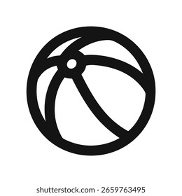 Minimalist Flat Design Beach Ball Icon Graphic Decoration Illustration Element