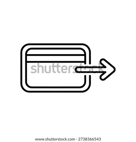Minimalist flat design email envelope icon with rightward arrow symbolizing digital communication, messaging, and online correspondence in vector format.