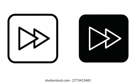 Minimalist flat design vector icons of play and pause buttons, ideal for multimedia interfaces, apps, websites, and digital media projects. Scalable and adaptable for various commercial uses.