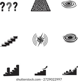 Ilustración vectorial minimalista de diseño plano de escaladores que conquistan una cima montañosa al atardecer, evocando logros y aventuras para un contenido motivador.