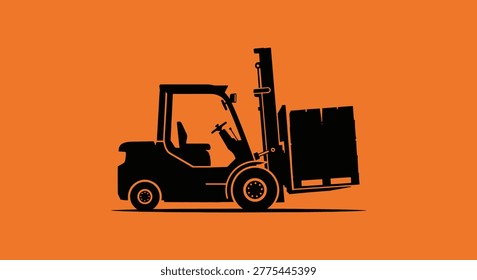 Minimalist flat design vector of a tow truck aiding a stranded vehicle against a vibrant orange sunset, ideal for roadside assistance, automotive services, and travel-themed marketing.