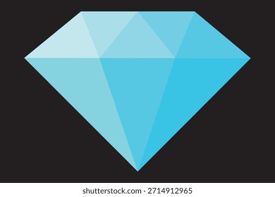 Diseño minimalista de icono de diamante plano