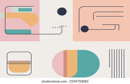 minimalist flat digital design modern vector graphic illustration
