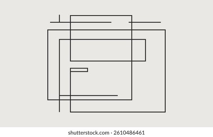 minimalist flat draft design modern vector graphic illustration