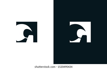 Minimalist flat GA eagle logo. This logo icon incorporate with letter GA and abstract eagle shape in the creative way.