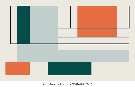 minimalist flat geometric design modern vector graphic illustration