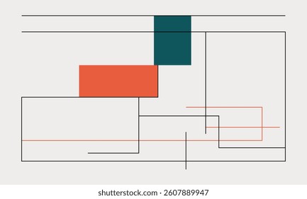 minimalist flat geometry design modern vector graphic illustration