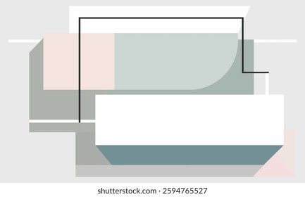 minimalist flat glass design modern vector graphic illustration