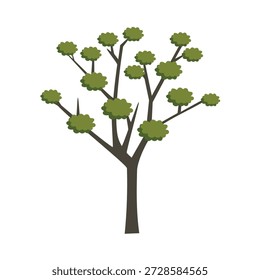 Minimalist Flat Green Tree. Tree symbol. Tree logo. Tree clip art. 