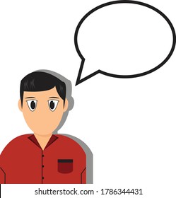 Minimalist flat Handsome Man design