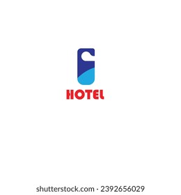 minimalist or flat hotel logo or clip art