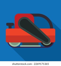 Minimalist Flat Icon of an Electric Sanding Tool for Removing Paint, Rust, and Imperfections from Wood, Metal, and Other Materials