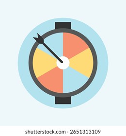 A minimalist flat icon featuring an arrow aimed precisely at the center of a target, symbolizing focus, goals, and achievement in a clean, modern design.